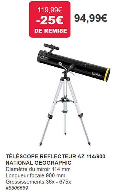 téléscope reflecteur az 114/900 national géographic