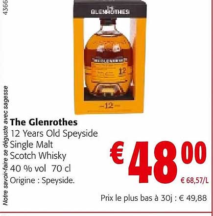 the glenrothes 12 years old speyside single malt scotch whisky 40% vol. 70 cl