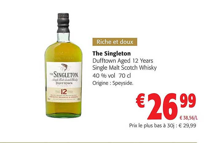 the singleton dufftown aged 12 years single malt scotch whisky