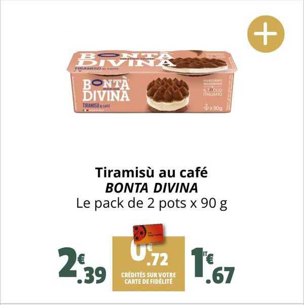 tiramisù au café bonta divina