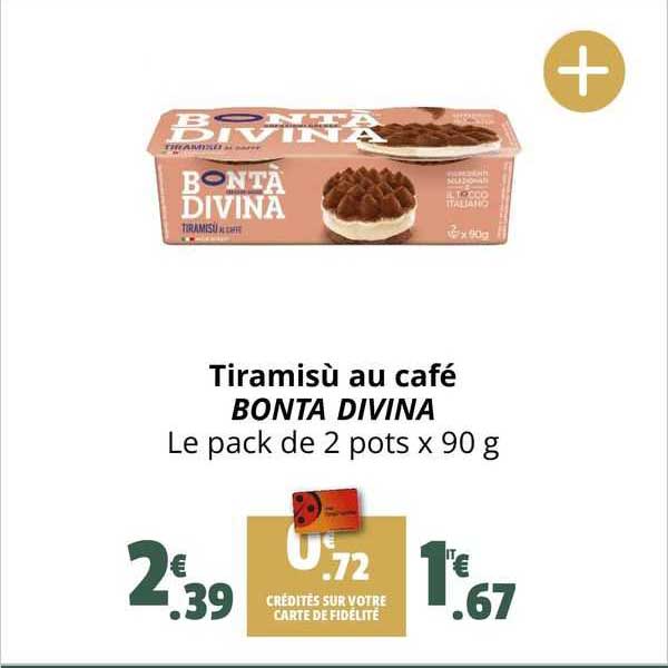 tiramisù au café bonta divina