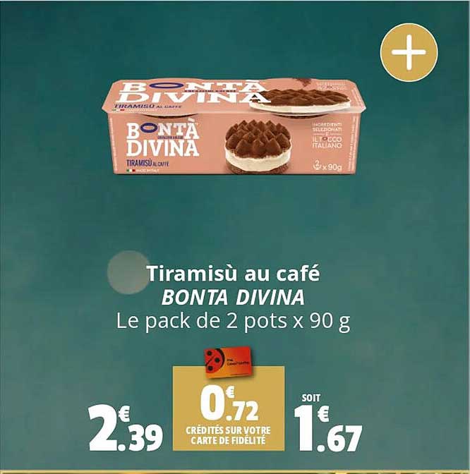 tiramisù au café bonta divina