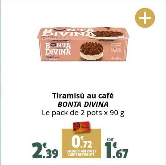 tiramisù au café bonta divina