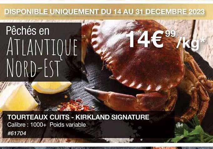 tourteaux cuits - kirkland signature