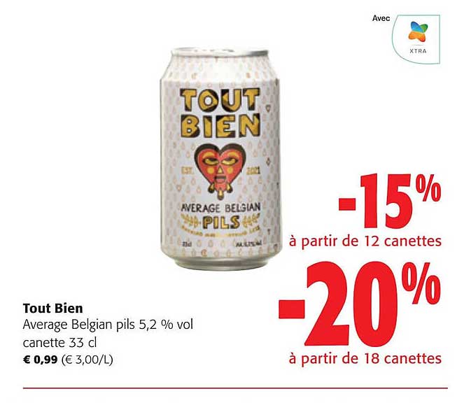 tout bien average belgian pils 5,2% vol.