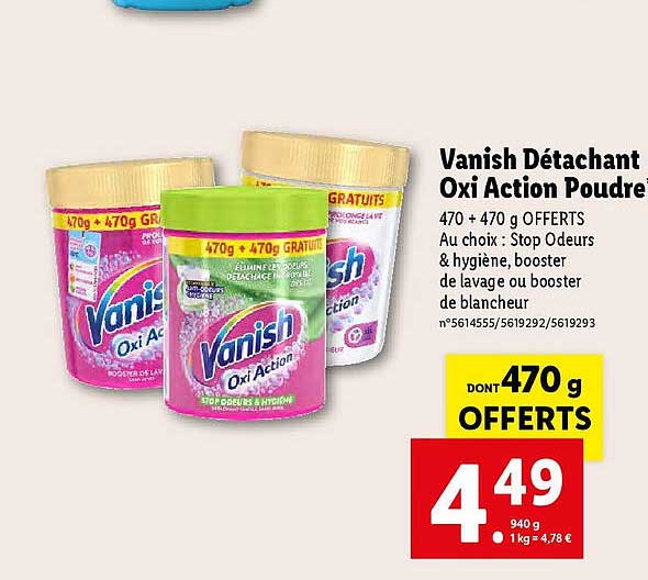 vanish détachant oxi action poudre