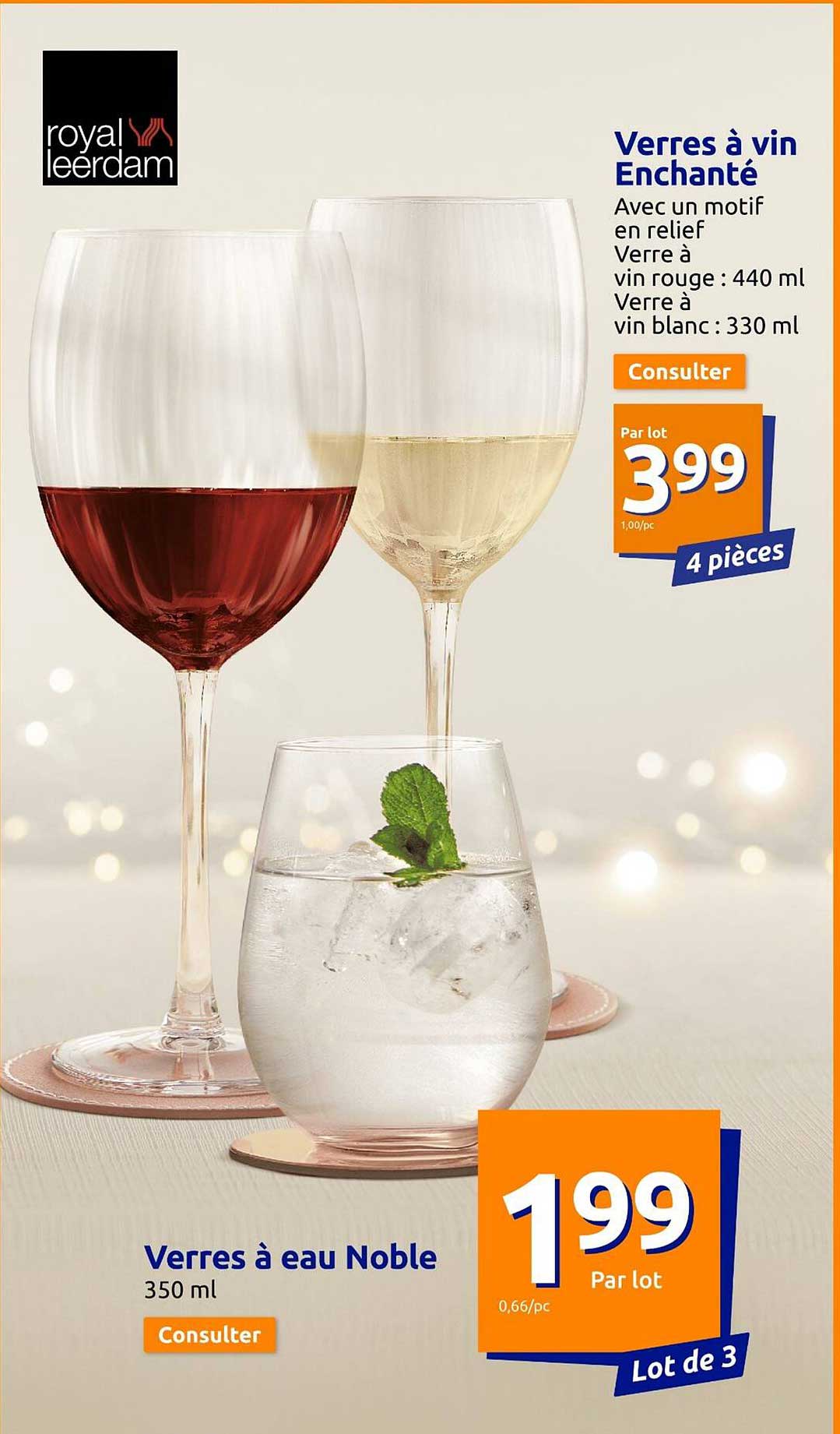 verres à vin enchanté, verres à eau noble