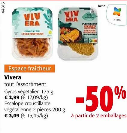 vivera gyros végétalien, escalope croustillante végétalienne