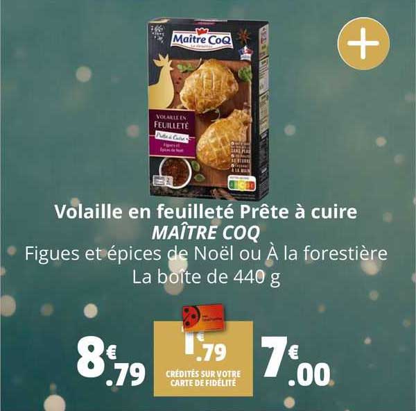 volaille en feuilleté prête à cuire maître coq
