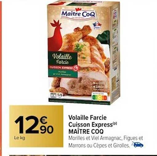 volaille farcie cuisson express maître coq