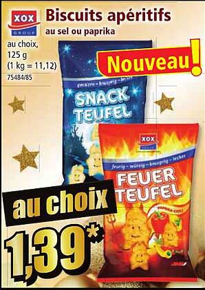 xox biscuits apéritifs