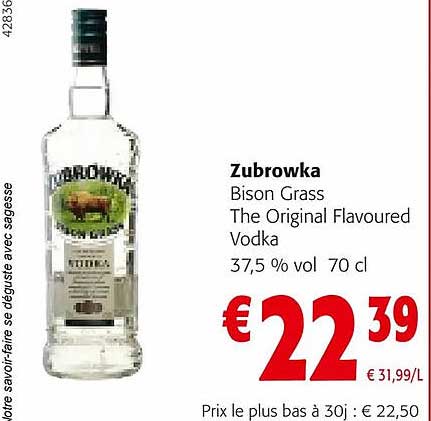 zubrowka bison grass the original flavoured vodka