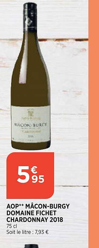aop mâcon-burgy domaine fichet chardonnay 2018