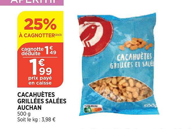 Cacahuètes Grillées Salées Auchan