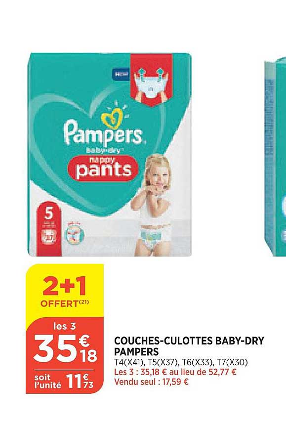 couches-culottes baby-dry pampers