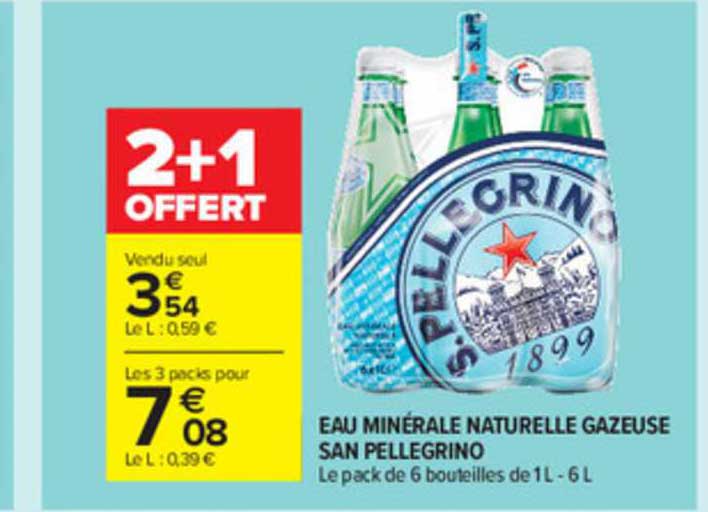 eau minérale naturelle gazeuse san pellegrino