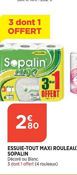 essuie-tout maxi rouleaux sopalin