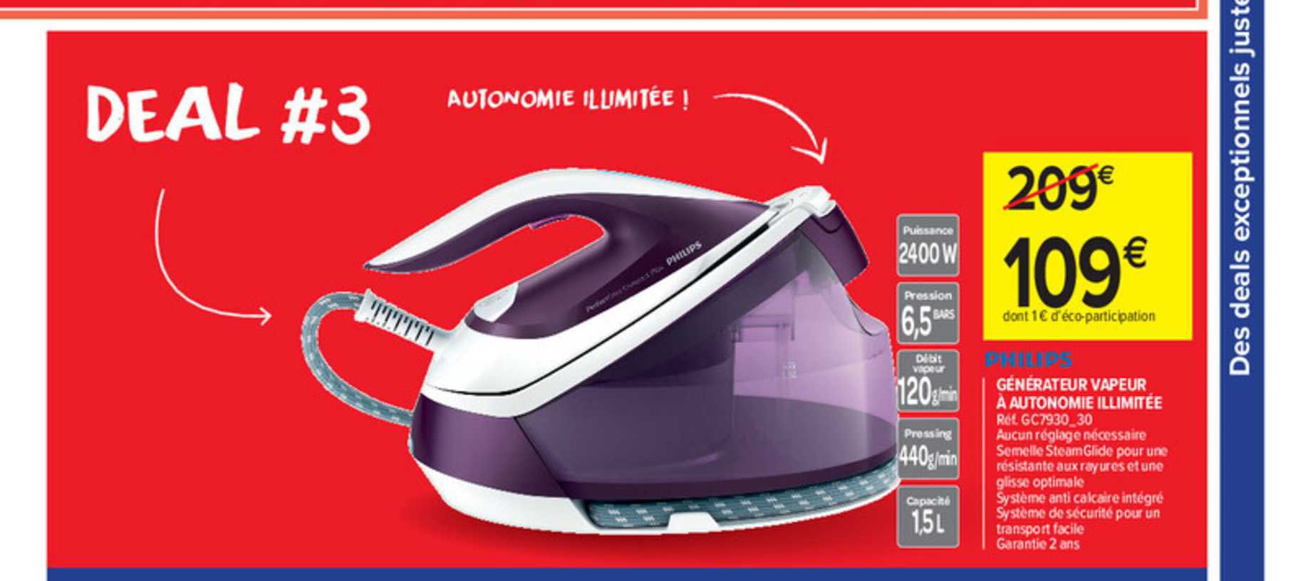 générateur vapeur à autonomie illimitée philips