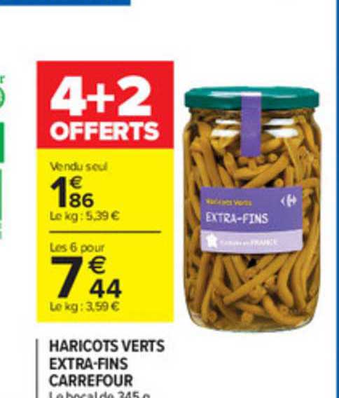 haricots verts extra-fins carrefour