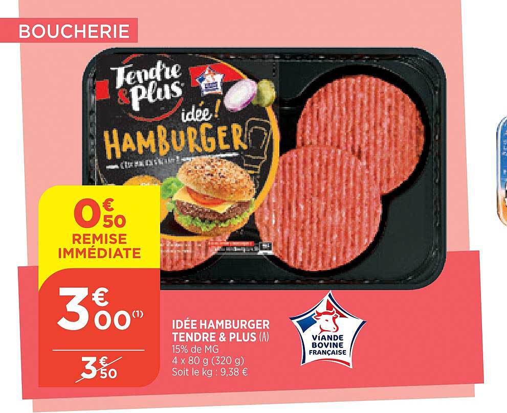 idée hamburger tendre & plus