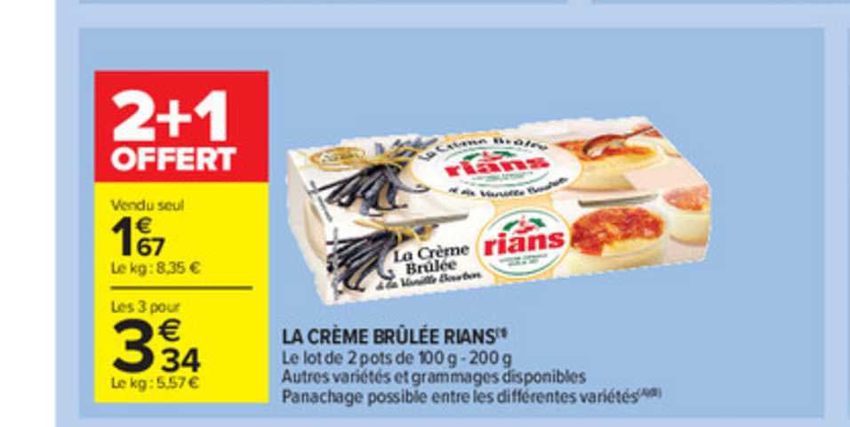 la crème brûlée rians