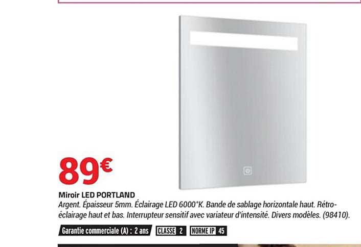 Miroir Led Portland
