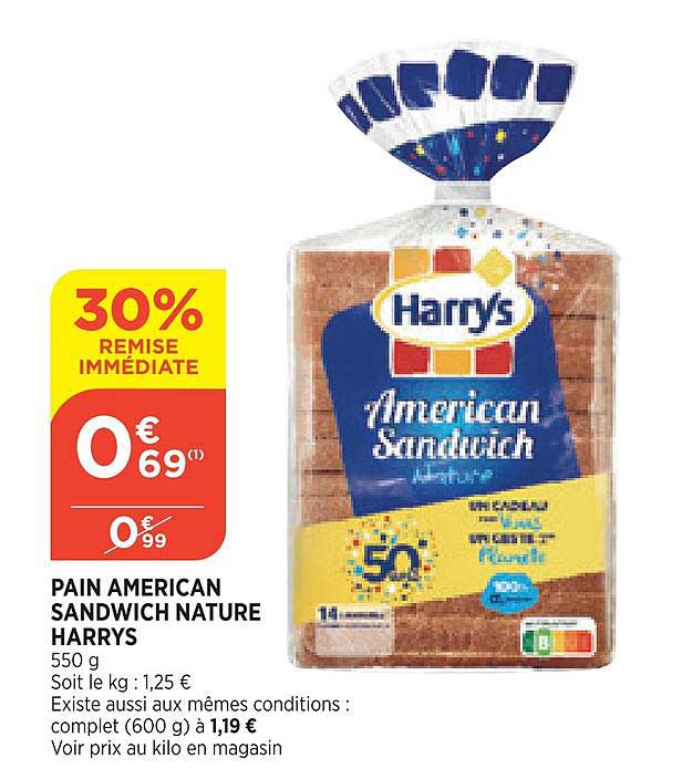 Pain American Sandwich Nature Harrys