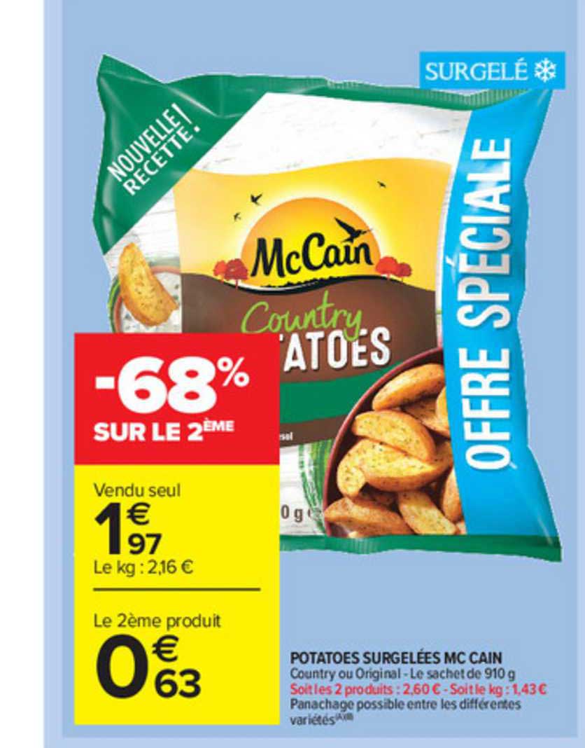 potatoes surgelées mc cain