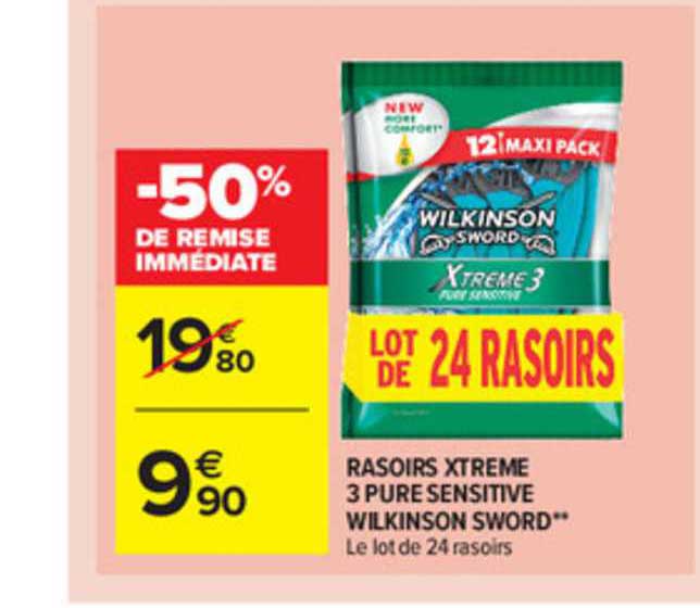 rasoirs xtreme 3 pure sensitive wilkinson sword