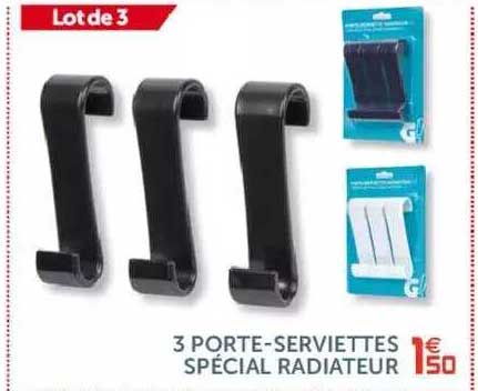 3 porte-serviettes spécial radiateur