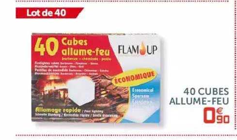 40 cubes allume-feu