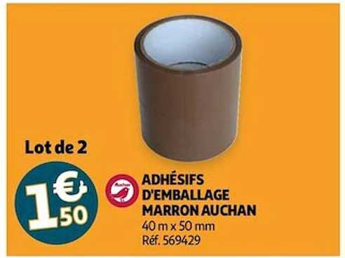 adhésifs d'emballage marron auchan