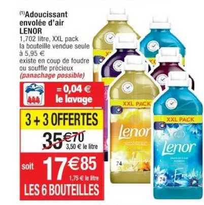 adoucissant envolée d'air lenor