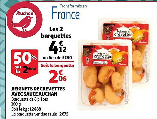 Beignets De Crevettes Avec Sauce Auchan