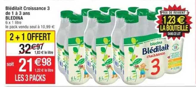 blédilait croissance 3 de 1 à 3 ans blédina