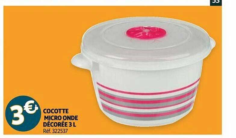 cocotte micro onde décorée 3l