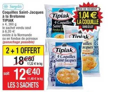 coquilles saint-jacques à la bretonne tipiak
