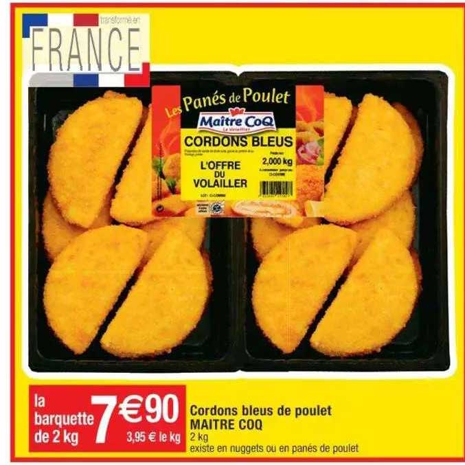 cordons bleus de poulet maître coq