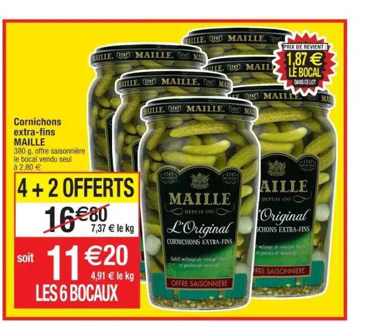 cornichons extra-fins maille