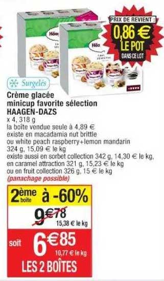 crème glacée minicup favorite sélection häagen-dazs