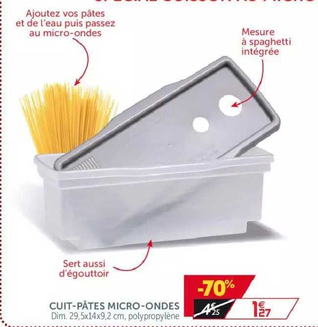 cuit-pâtes micro-ondes