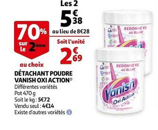détachant poudre vanish oxi action