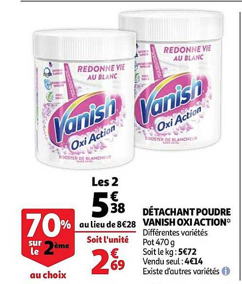 Détachant Poudre Vanish Oxi Action