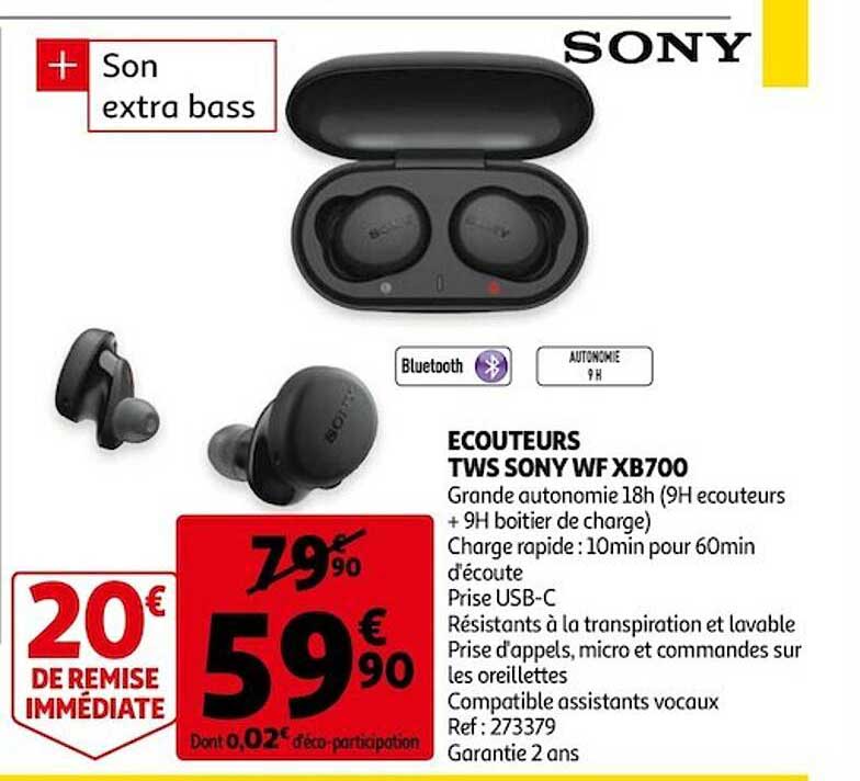 écouteurs tws sony wf xb700