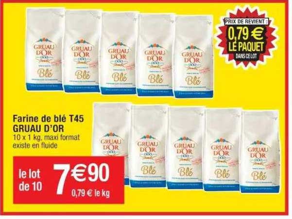 farine de blé t45 gruau d'or