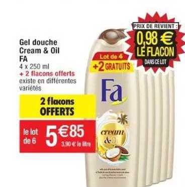 gel douche cream & oil fa
