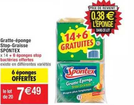 gratte-éponge stop-graisse spontex