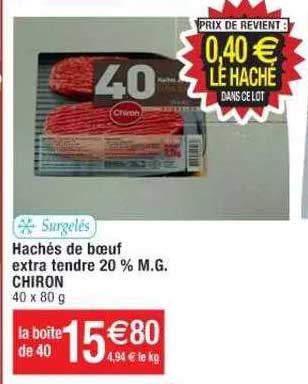 hachés de bœuf extra 20% m.g. chiron