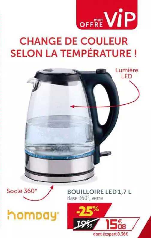 Homday Bouilloire Led