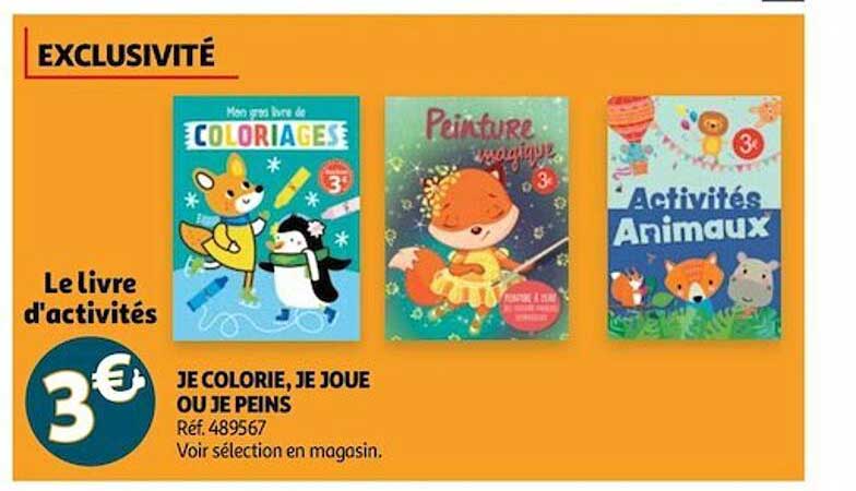 je colorie, je joue ou je peins